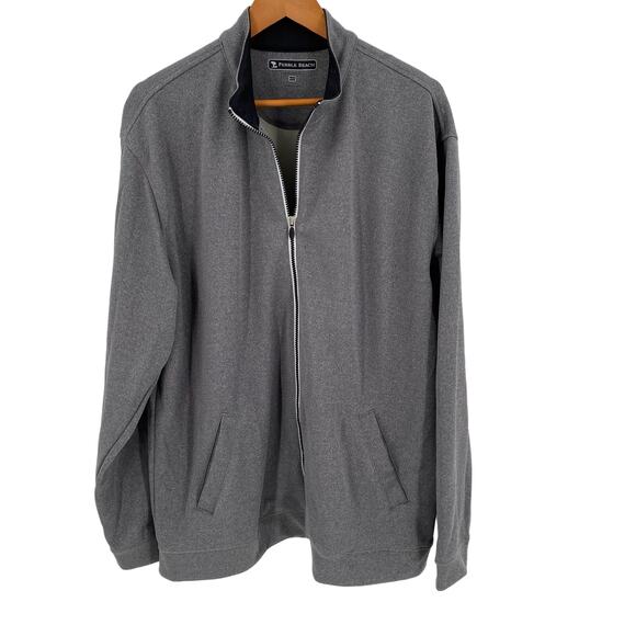Pebble Beach golf full zip gray activewear jacket mens size XXL - Picture 1 of 8